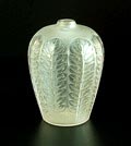 Glass vase with acid etched finish Tournai design René Lalique 1924 executed by Lalique / France 