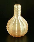 Glass vase Dentelé with acid etched finish and sepia patine design René Lalique 1912 executed by Lalique / France 