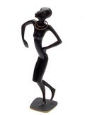 Bronze sculpture of female dancer with necklace design executed by Hagenauer ca.1925 Vienna / Austria 