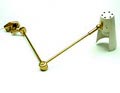  Wall-lamp brass tube with white lackered metal shade executed by Stilnovo Milan / Italy ca.1955 