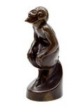Bronzen sculpture van een Sater in Amsterdamse School stijl ontwerp uitvoering Jan Schultsz Amsterdam / Nederland ca.1925 