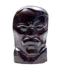 Ebbenhouten sculptuur Stalinbuste gestoken door Hildo Krop voor het 20-jarig Jubileum van de Sovjet Unie gevierd in de Apollohal / Amsterdam in november 1937 