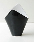 Zwart / witte vaas Rosenthal / Duitsland ca.1950 