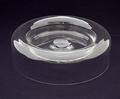 Schaal Saturnus in vorm geblazen kleurloos glas ontwerp Floris Meydam Lit Floris Meydam Leerdam glas 1944-1986 pag.99 foto 147 Lit In vorm Floris Meydam pag.153 
