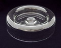 Schaal Saturnus in vorm geblazen kleurloos glas ontwerp Floris Meydam Lit Floris Meydam Leerdam glas 1944-1986 pag.99 foto 147 Lit In Vorm Floris Meydam pag.153 