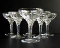 Champagne coupes ontwerp Jan Eisenloeffel voor de Kristalunie-Maastricht 1928 