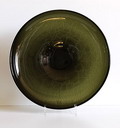 Groene craquelé Leerdam Serica-schaal no.47 