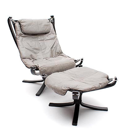 Botterweg auctions amsterdam > armchair with hocker "falcon ...