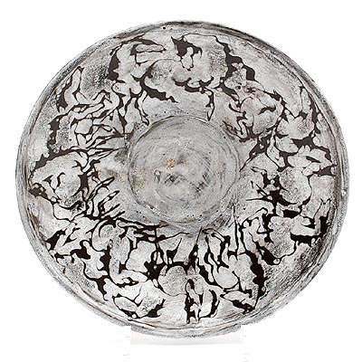  Geglazuurd aardewerk wandschotel met decoratie van paarden ontwerp Gustav Spörri 1902-1976 uitvoering Ziegler Tonwarenfabrik Schaffhausen / Zwitserland 1959 