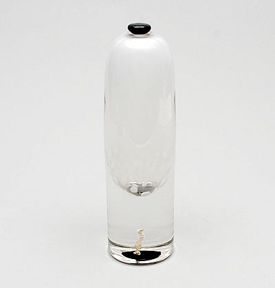 Botterweg Auctions Amsterdam Glass Unica Cylinder Vase 81105 Botterweg Auctions Amsterdam Glass Unica Cylinder Vase 81105 White Interior With Clear Overlay Running Into A Massive Foot Black
