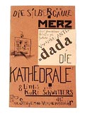 Magazine "Die Kathedrale" contains 8 original lithographs designed by Kurt Schwitters (1887-1948), part 41/42 of the Silbergäule Series, published by Paul Steegmann Verlag, Hanover / Germany 1920