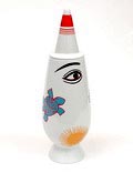 Alessandro Mendini covered vase "100% Make-up" (no.78), with decoration of Ettore Sottsass Jr. (Italy), from the limited series of 100 vases per decor, for Alessi / made in Germany 1992